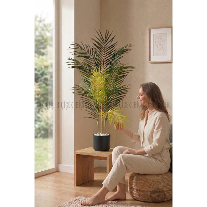 Biçiçek 110 Cm 3 Gövdeli Yapay Areka Ağacı