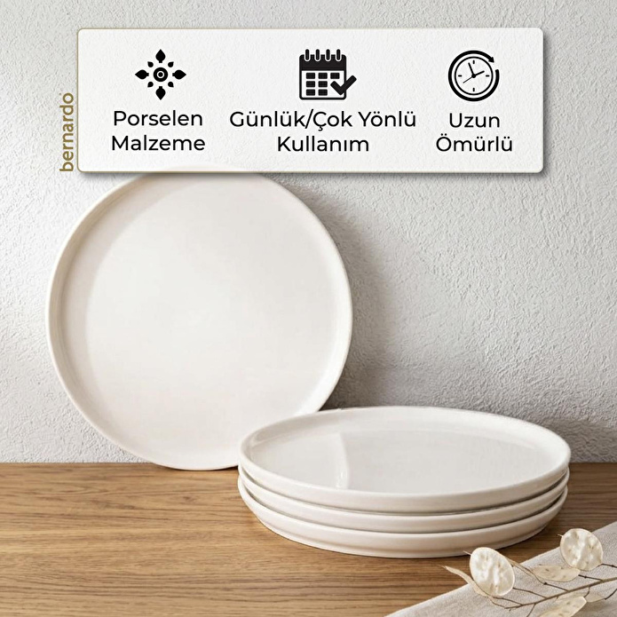 Bernardo Sade 10 Parça Kahvaltı Takımı Beyaz