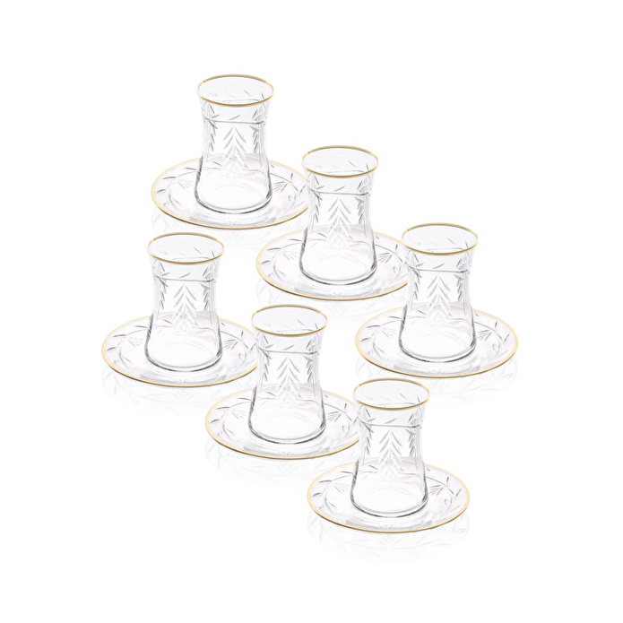 The Mia Leaf Çay Seti Gold 12 Parça