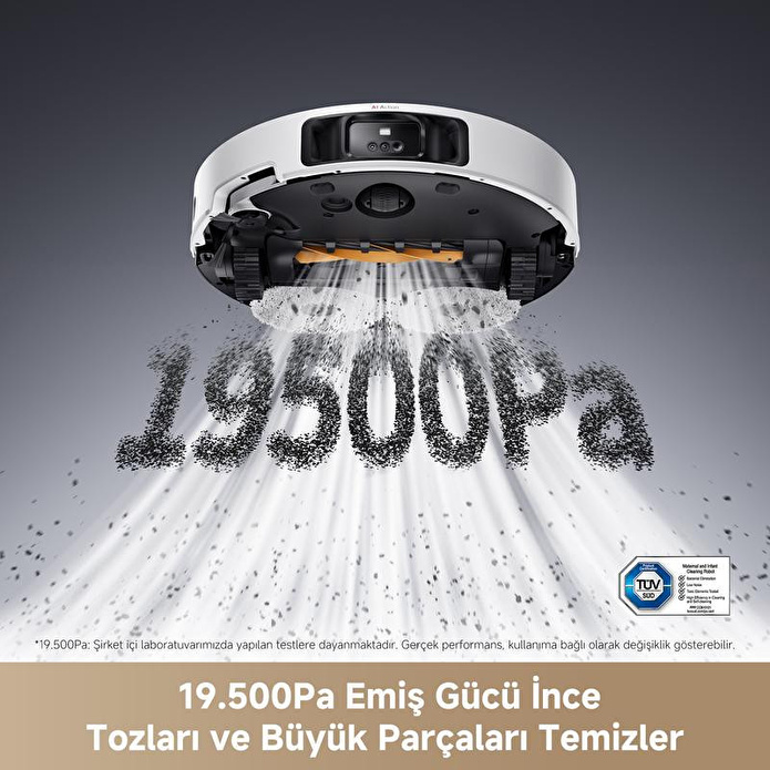 Dreame L50 Ultra Robot Süpürge Beyaz, 19.500pa Emiş Gücü