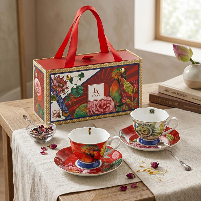 Lucky Art Liorine Bone 2’lü Kahve Fincanı Seti 90 Ml