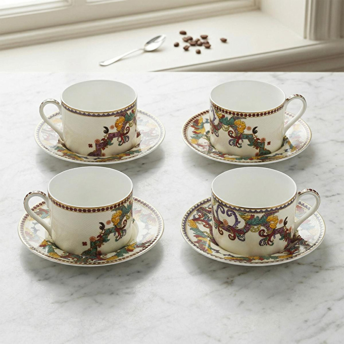 Lucky Art Velora Bone 4’lü Çay Fincanı Seti 180 Ml