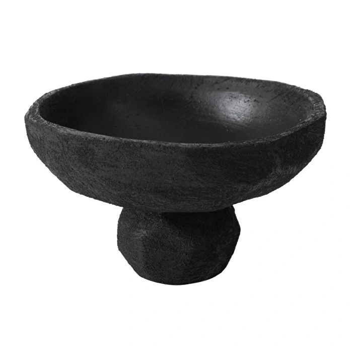 Mudo Home Black Stone Dekorati̇f Sunumluk 18x18x10 Cm