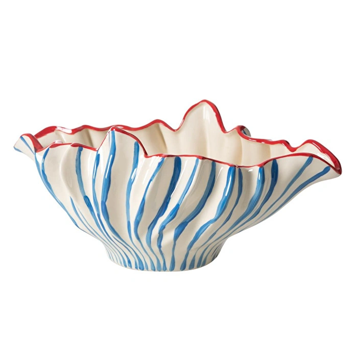 Mudo Home Blue Line Dekorati̇f Kase 42x24x18cm