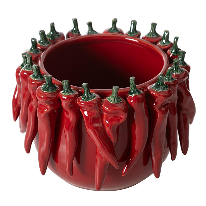 Mudo Home Chili Dekorati̇f Kase 25x25x19cm