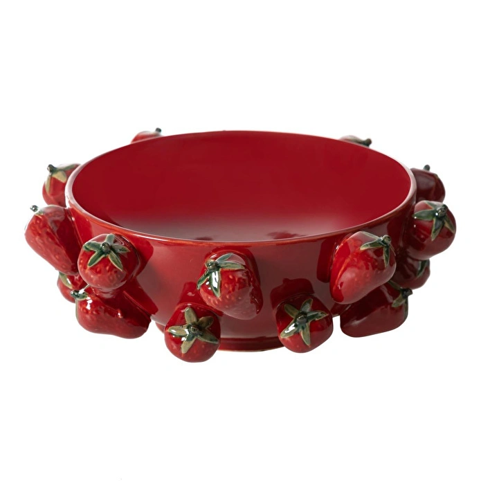 Mudo Home Strawberry Dekorati̇f Kase 32x32x12cm