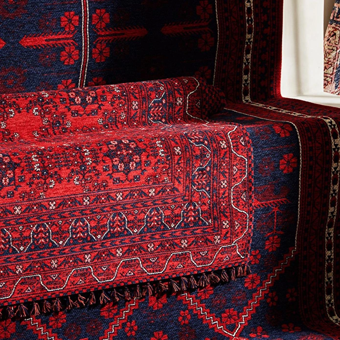 Mudo Home Jina Bold Hali Kirmizi Laci̇vert 160x230