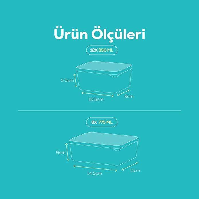 Vienev 20'li Buzdolabı Düzenleyici Organizer Mikrodalgaya Uygun Difriz Saklama Kabı Turuncu