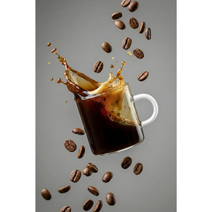 Vienev Beyaz Kulplu 6'lı Cam Espresso Bardağı Seti - 95 Ml