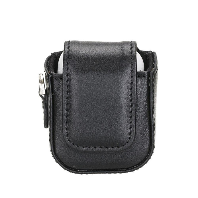 Bloominbag Aurel Onyx Black Charm Hakiki Deri Airpods Kılıfı – Airpods 1 & 2 Uyumlu