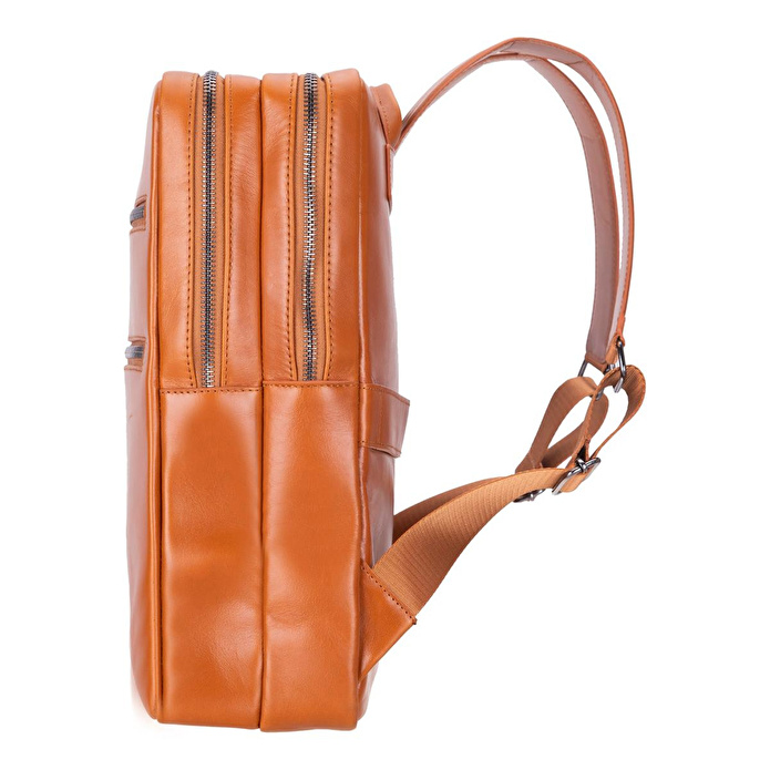 Bloominbag Atelier Classic Tan Hakiki Deri Laptop Sırt Çantası – 16” Uyumlu