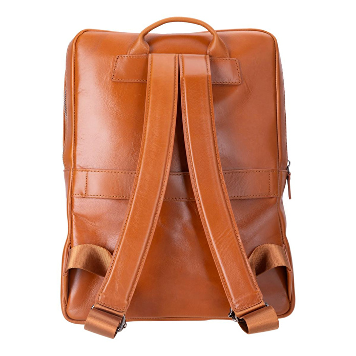 Bloominbag Atelier Classic Tan Hakiki Deri Laptop Sırt Çantası – 16” Uyumlu