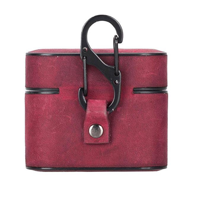 Bloominbag Aurel Clip Fuchsia Bloom Hakiki Deri Airpods 3 Kılıfı – Airpods 3 Uyumlu Charm Case
