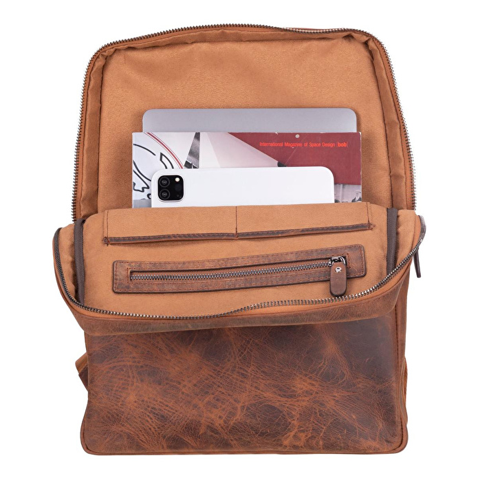 Bloominbag Atelier Heritage Saddle Hakiki Deri Laptop Sırt Çantası – 16” Uyumlu