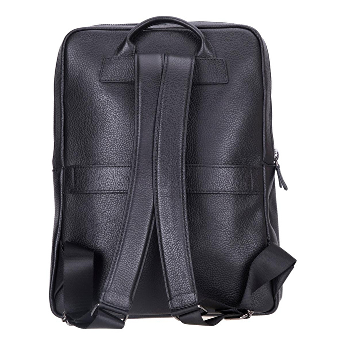 Bloominbag Atelier Onyx Black Hakiki Deri Laptop Sırt Çantası – 16” Uyumlu