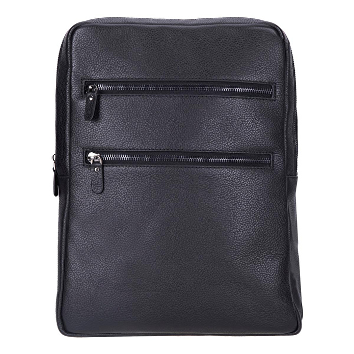 Bloominbag Atelier Onyx Black Hakiki Deri Laptop Sırt Çantası – 16” Uyumlu
