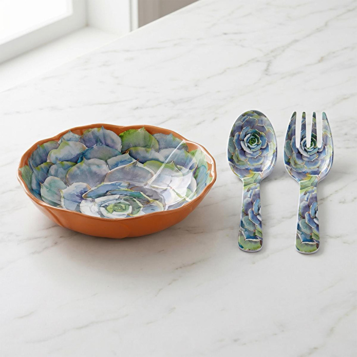Lucky Art Vivace Melamin 3 Parça Salata Servis Seti 30 Cm