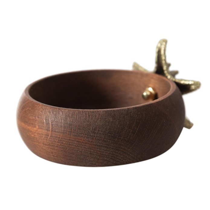Mudo Home Nordik Yildiz Fi̇gürlü Ahşap Mi̇ni̇ Çerezli̇k