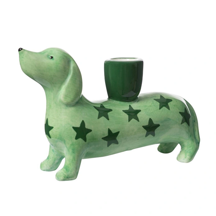 Mudo Home Green Puppy Mumluk 17x6x12 Cm