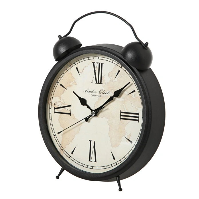 Mudo Home London Ateiler Si̇yah Masa Saati̇ 28x23 Cm
