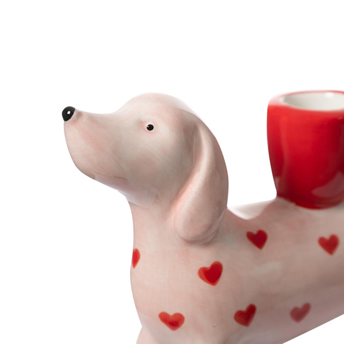 Mudo Home Pink Puppy Mumluk 17x6x12 Cm