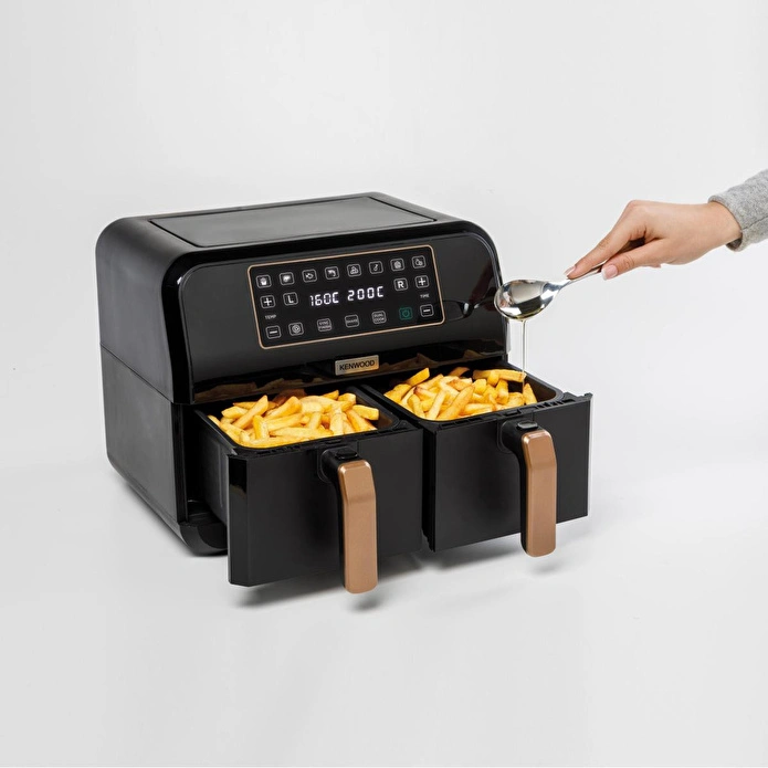 Kenwood Dual Airfryer Bk Copper hfp70.000bk