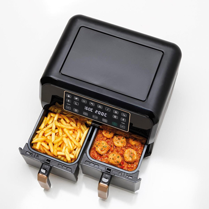 Kenwood Dual Airfryer Bk Copper hfp70.000bk