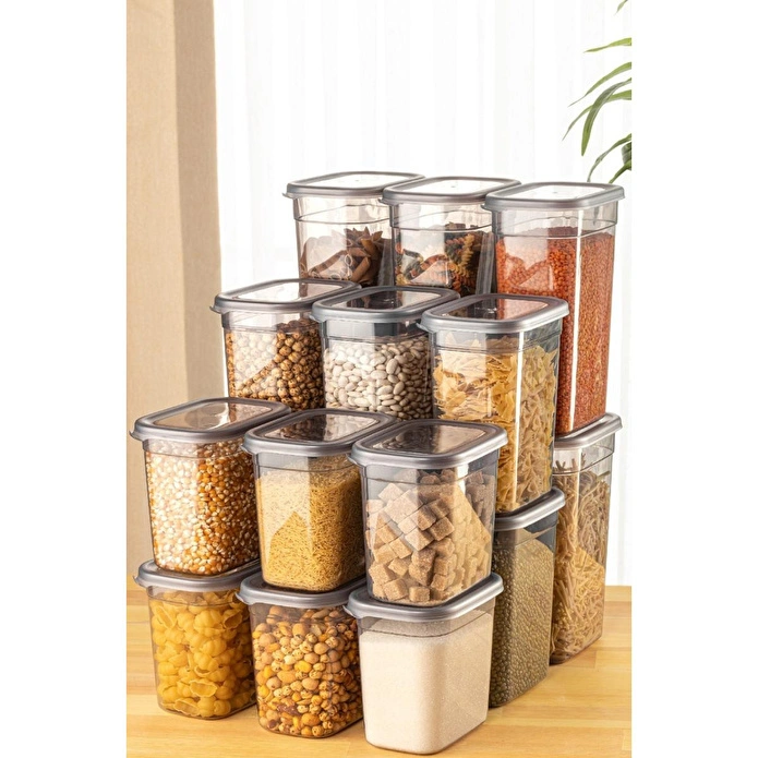 Vienev 18li Peggy Dikdörtgen Saklama Kabı Seti 6x( 1900ml, 1500ml, 1150ml ) Etiketli