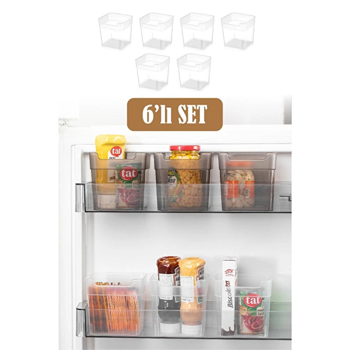 Vienev Mini Buzdolabı Düzenleyici Kutu 6lı Beyaz