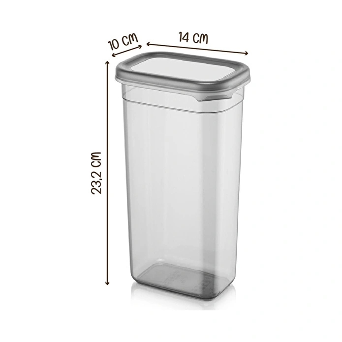 Vienev 2'li 1,9 Litre Peggy Dikdörtgen Deterjan Kabı Seti Etiketli