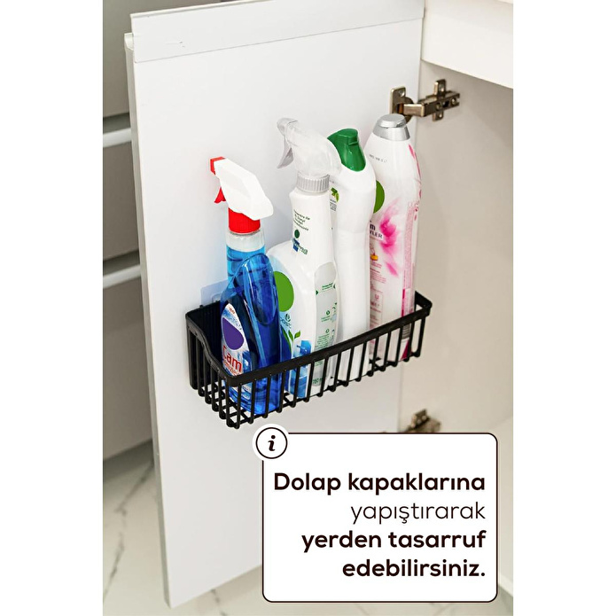Vienev 2'li Yapışkanlı Banyo-mutfak Organizer Raf