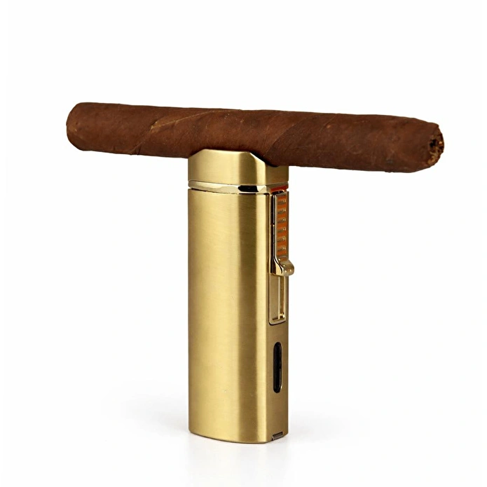 Coho Objet Coho Brazen Standlı Çift Torch Brass Puro Çakmağı