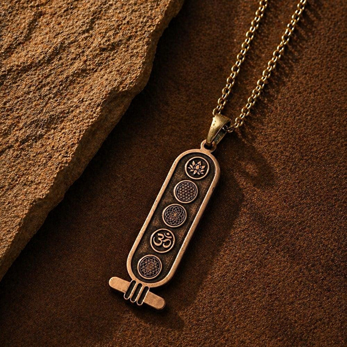 Coho Objet Coho Tılsım Spiritual Symbol Bakır Kolye