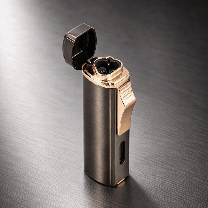 Coho Objet Coho Brazen Triple Torch Shine Antrasit Puro Çakmağı