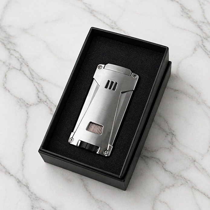 Coho Objet Coho Patron Triple Torch Chrome Puro Çakmağı