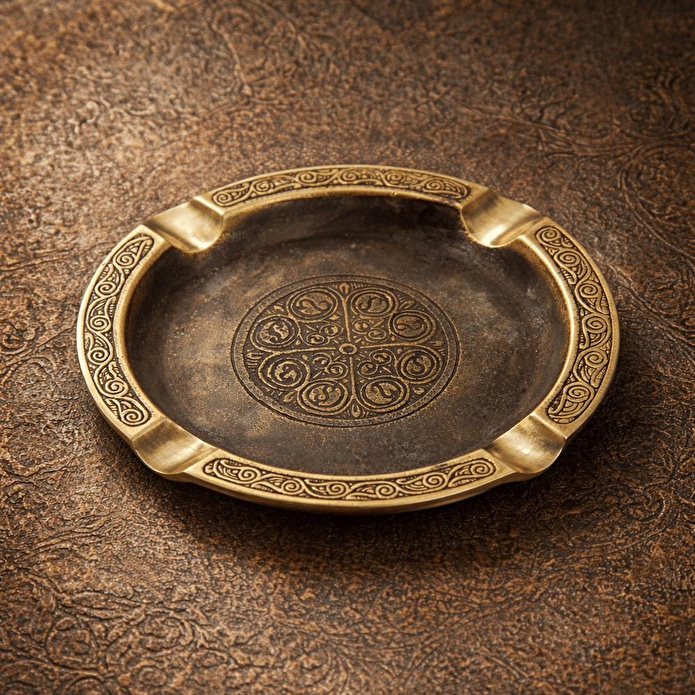 Coho Objet Coho Brazen Antique İşlemeli Döküm Puro Küllüğü