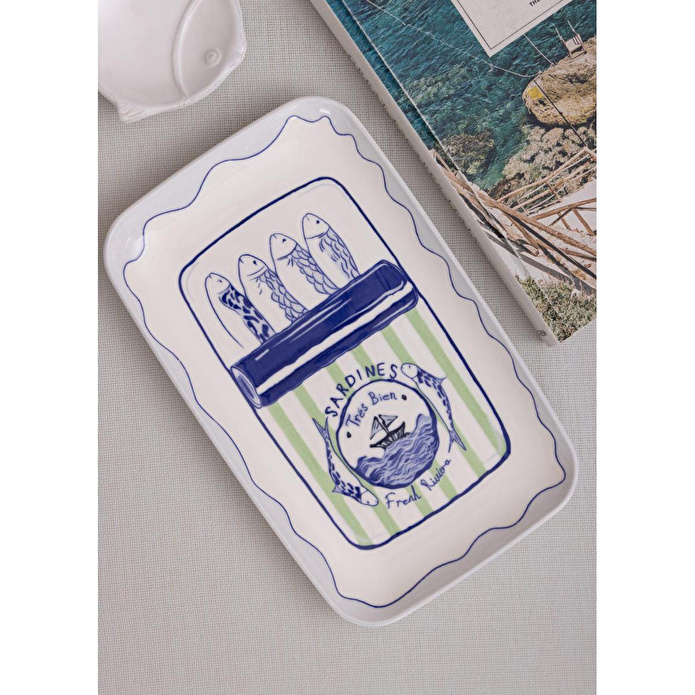 The Mia Italian Summer Dikdörtgen Servis Tabağı 31x20 Cm