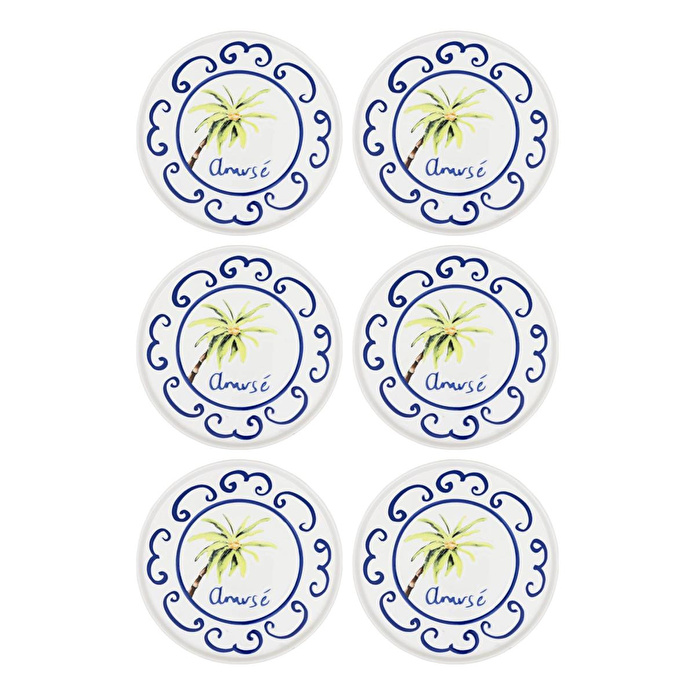 The Mia Palma Servis Tabağı 6lı Set 26 Cm
