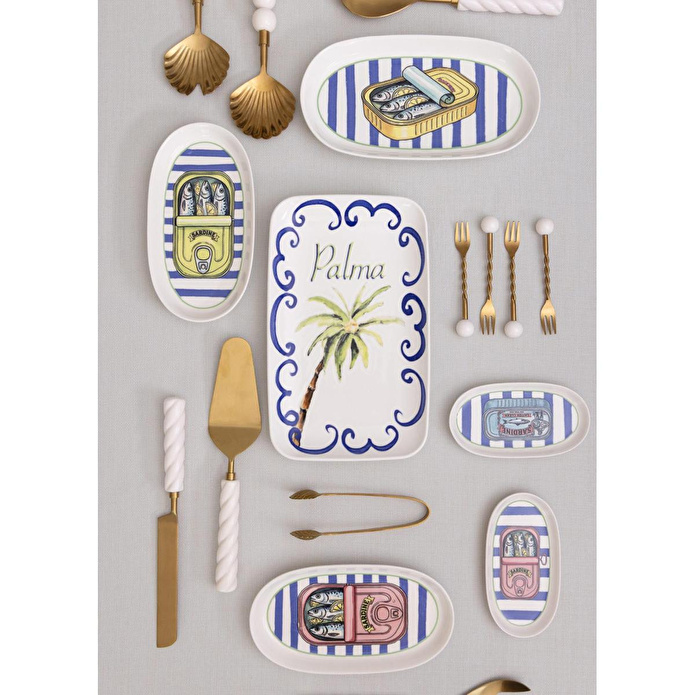 The Mia Palma Dikdörtgen Servis Tabağı 31x20 Cm