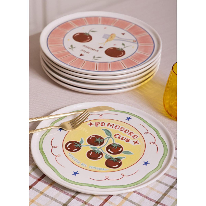 The Mia Italian Summer Servis Tabağı 6lı Set 26 Cm