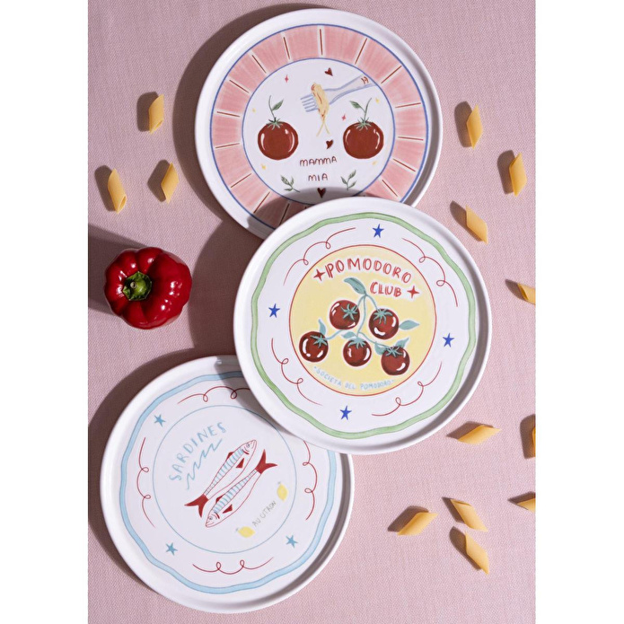 The Mia Italian Summer Servis Tabağı 6lı Set 26 Cm