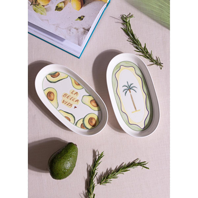 The Mia Italian Summer Oval Servis Tabağı 2li 29 Cm
