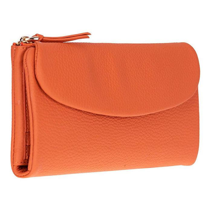 Bloominbag Élia Pebble Orange Large Deri Kadın Cüzdan & Clutch
