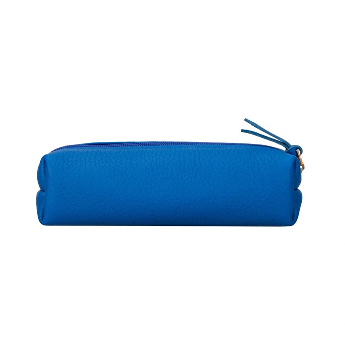 Bloominbag Bloombox Aqua Cyan Hakiki Deri Kalem & Makyaj Çantası