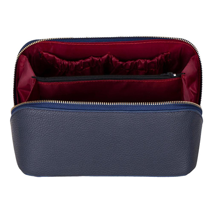 Bloominbag Ella Terra Navy Deri Seyahat Ve Makyaj Çantası