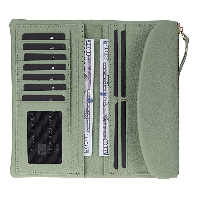 Bloominbag Élia Soft Matcha Large Deri Kadın Cüzdan & Clutch
