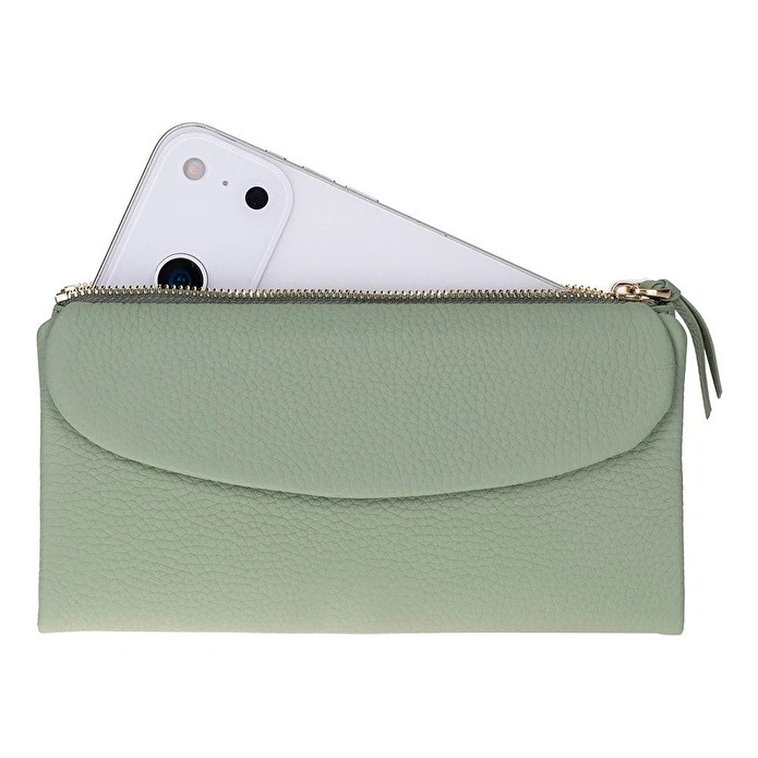 Bloominbag Élia Soft Matcha Large Deri Kadın Cüzdan & Clutch