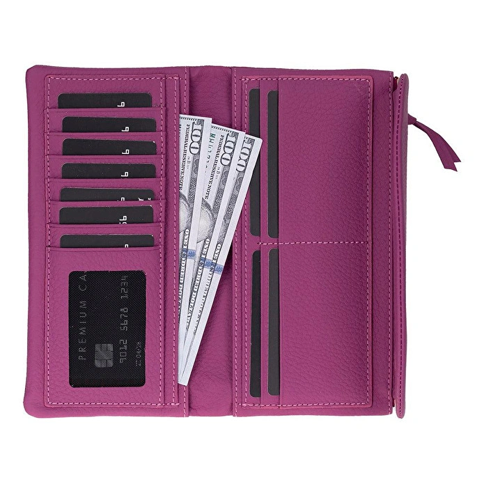 Bloominbag Élia Plum Violet Large Deri Kadın Cüzdan & Clutch