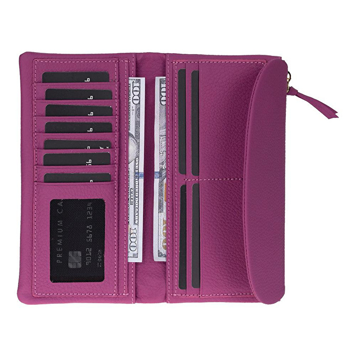 Bloominbag Élia Plum Violet Large Deri Kadın Cüzdan & Clutch