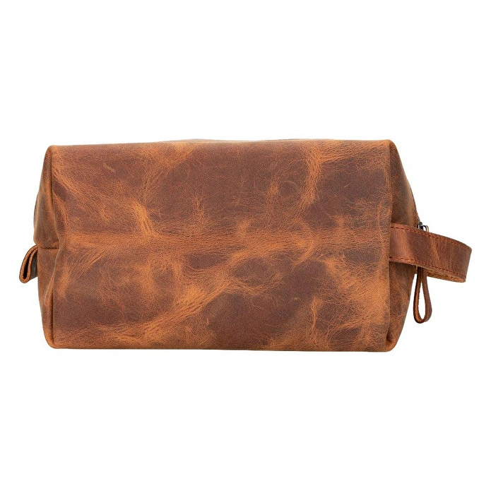 Bloominbag Voyage Burnt Orange Hakiki Deri Dopp Kit – X Large